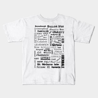 Shetland Mainland Place Names Kids T-Shirt